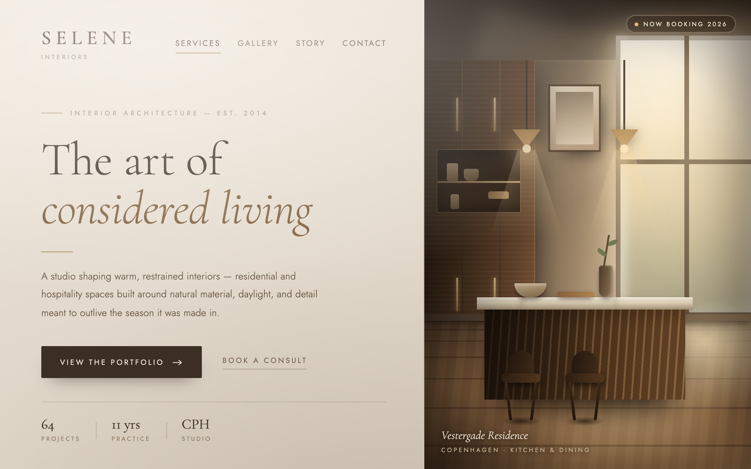 Selene Interiors site